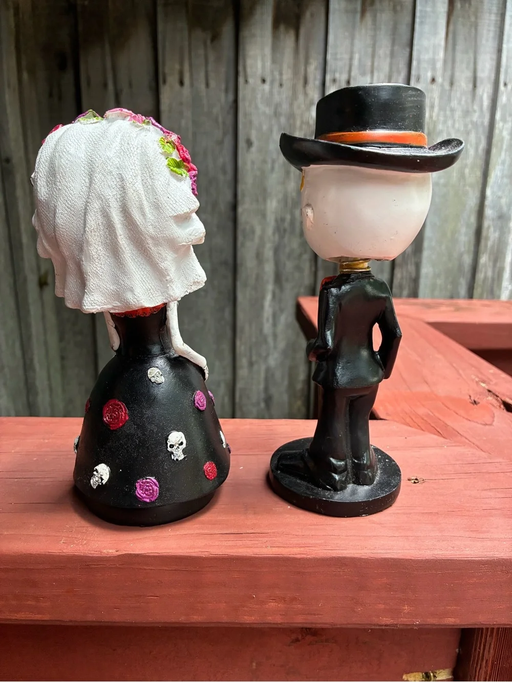 Day of the Dead Bride & Groom Figurine Set - Black